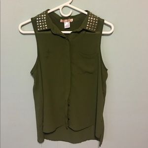 Studded Collar Blouse